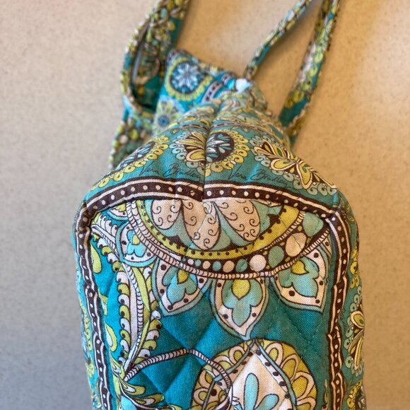 Vera Bradley Peacock Villager 9 Pocket Shoulder Bag Made in USA - Picture 7 of 16
